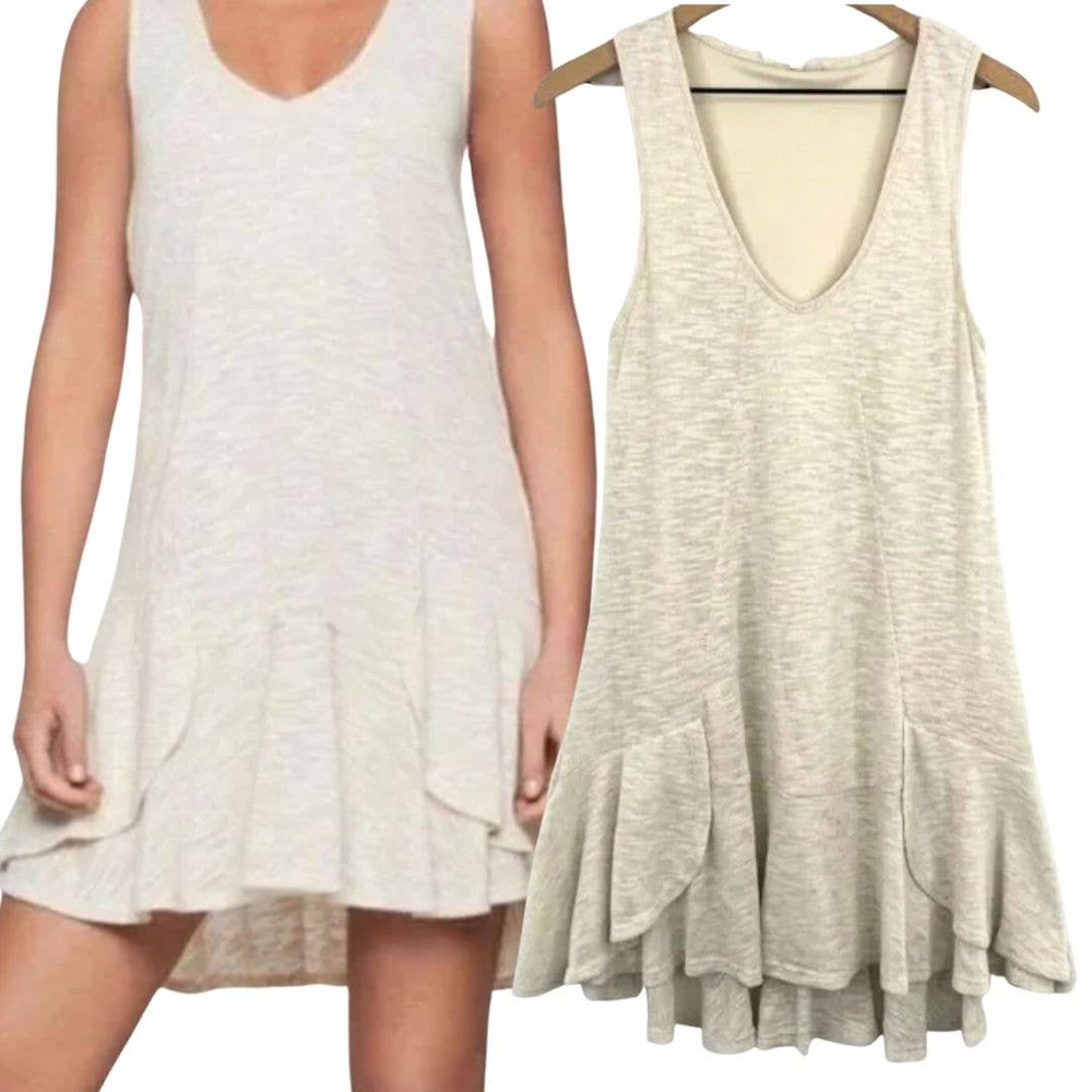 Elegant Cream Sleeveless Dress